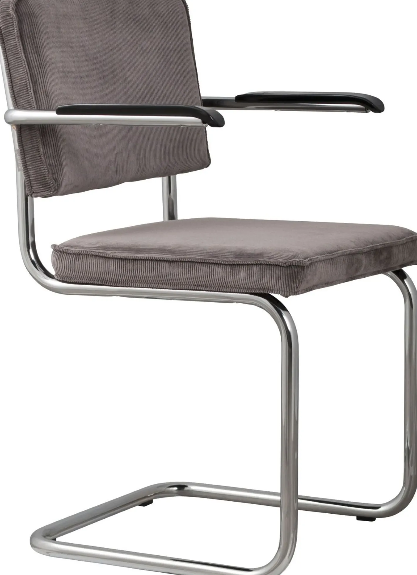 Online Zuiver Ridge Rib (set van 2) Armstoel Grey