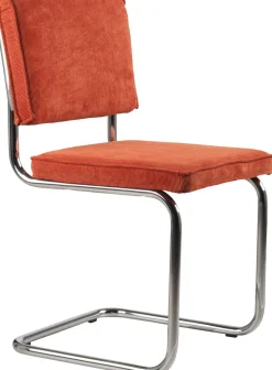 Clearance Zuiver Ridge Rib (set van 2) Eetkamerstoel Orange