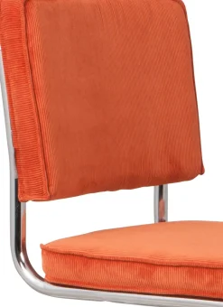 Clearance Zuiver Ridge Rib (set van 2) Eetkamerstoel Orange