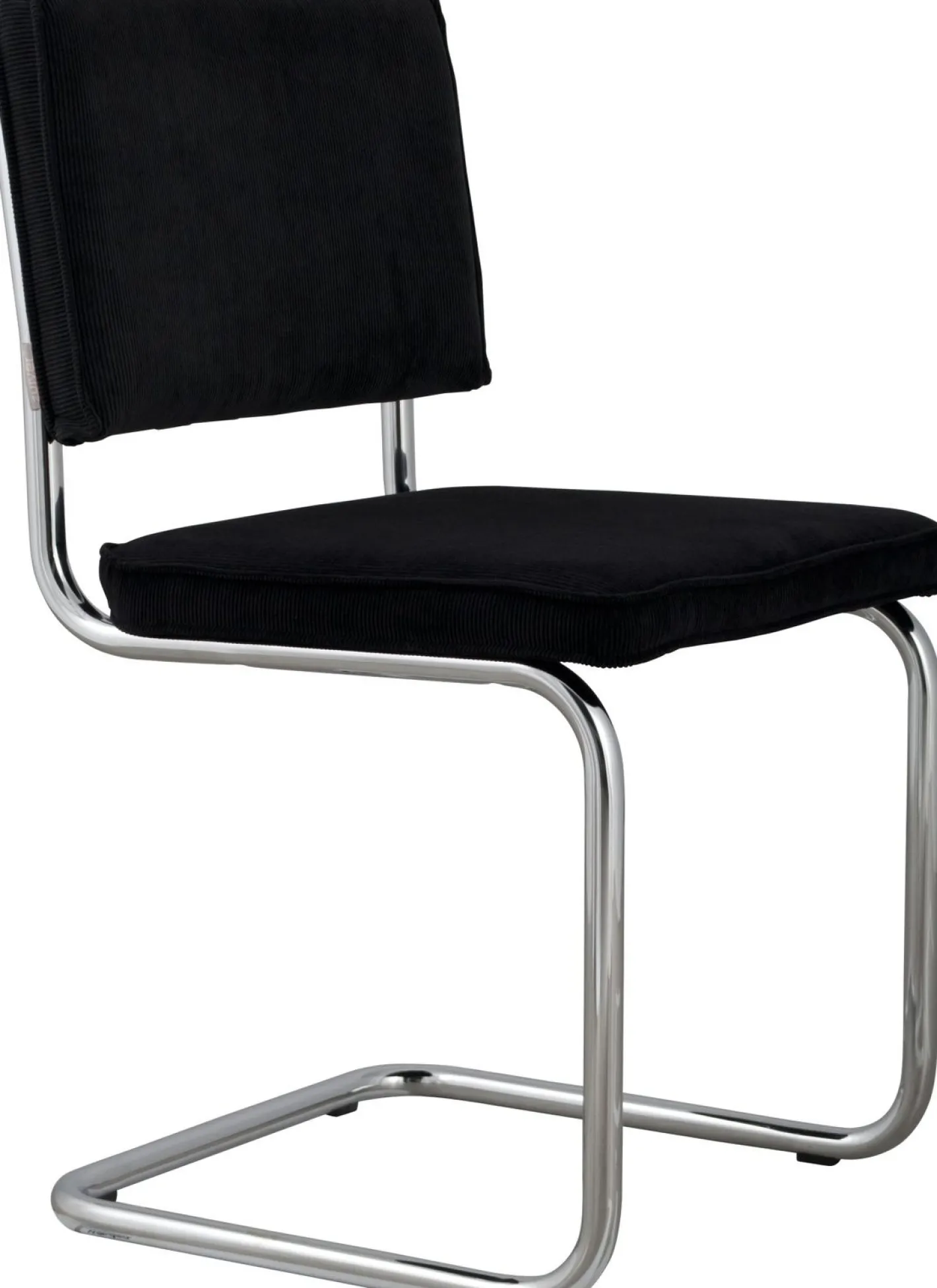 Online Zuiver Ridge Rib (set van 2) Eetkamerstoel Black