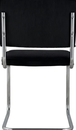 Online Zuiver Ridge Rib (set van 2) Eetkamerstoel Black