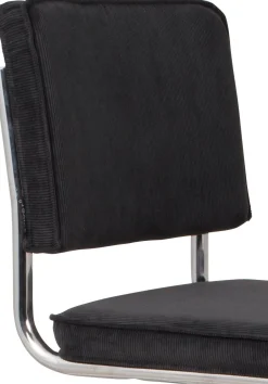 Online Zuiver Ridge Rib (set van 2) Eetkamerstoel Black