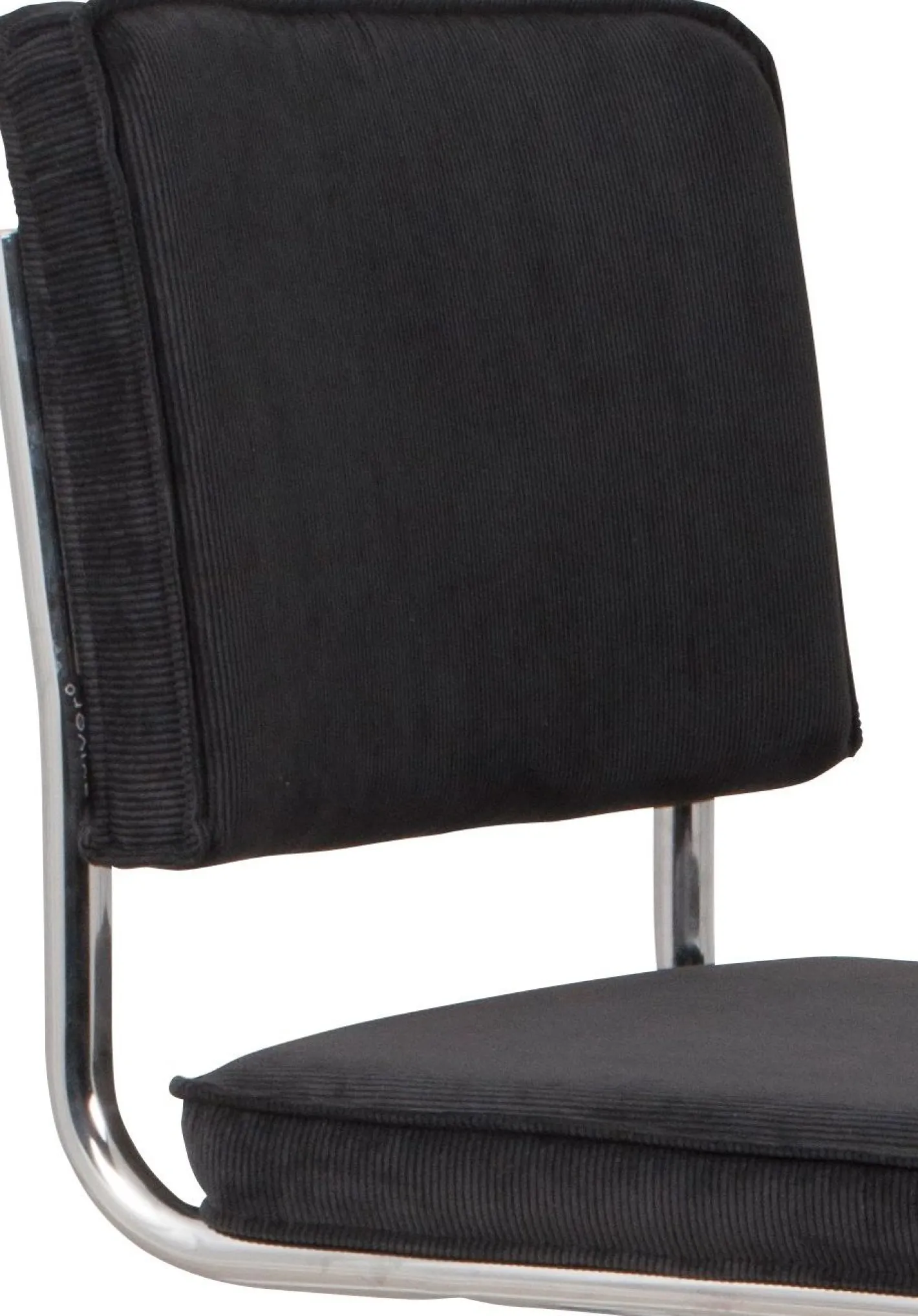 Online Zuiver Ridge Rib (set van 2) Eetkamerstoel Black