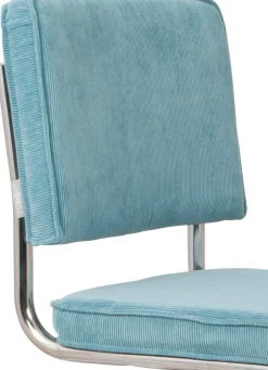 Discount Zuiver Ridge Rib (set van 2) Eetkamerstoel Blue