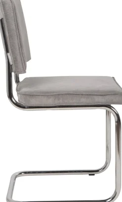 Outlet Zuiver Ridge Rib (set van 2) Eetkamerstoel Cool Grey