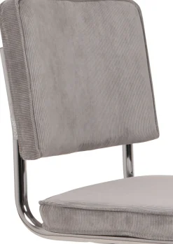 Outlet Zuiver Ridge Rib (set van 2) Eetkamerstoel Cool Grey