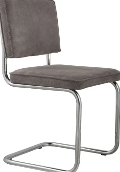 New Zuiver Ridge Rib (set van 2) Eetkamerstoel Grey