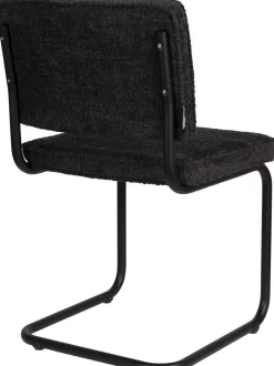 Sale Zuiver Ridge Soft (set van 2) Eetkamerstoel Zwart