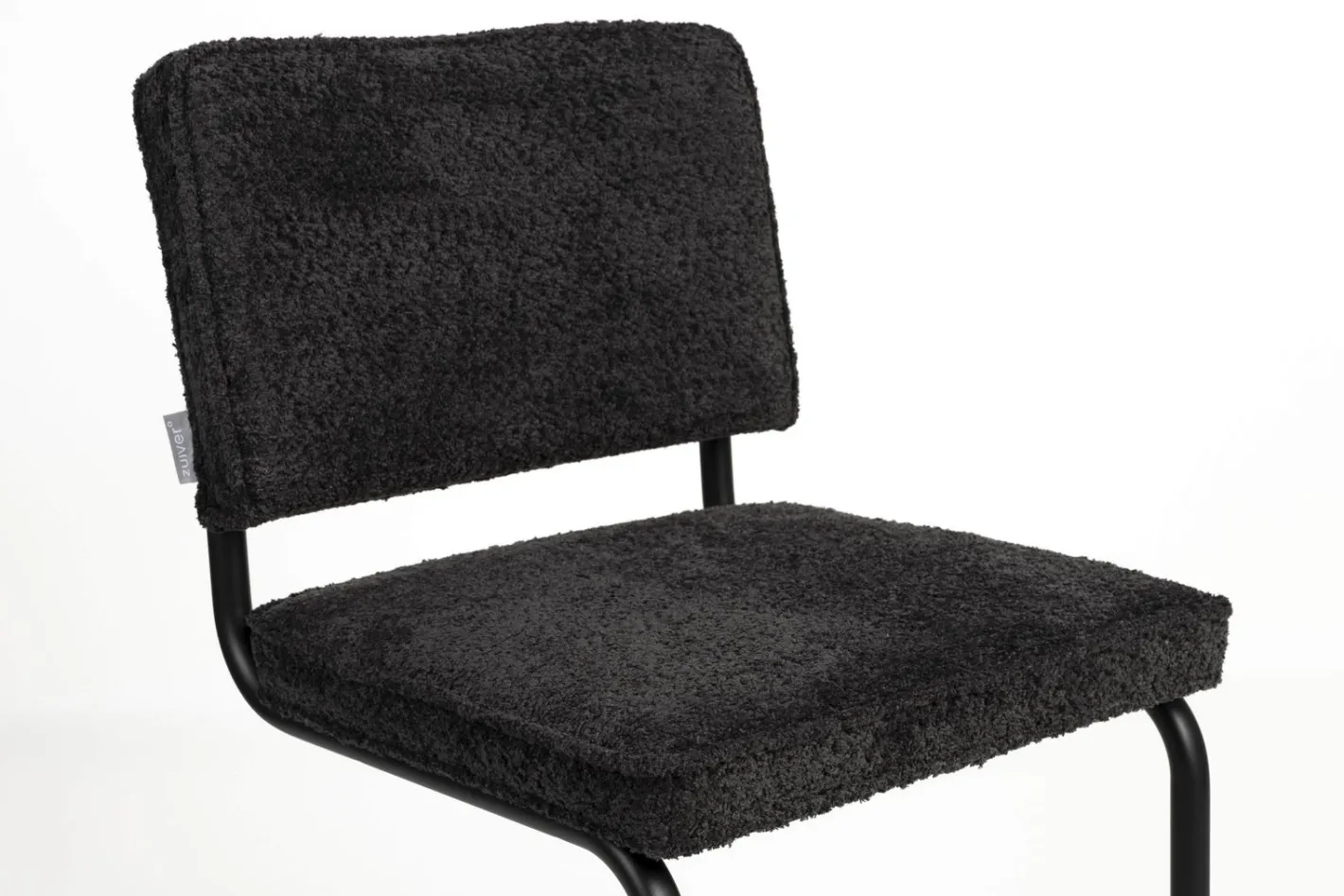 Sale Zuiver Ridge Soft (set van 2) Eetkamerstoel Zwart