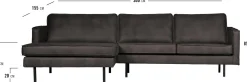 Discount WOOOD Rodeo Links Loungebank Zwart