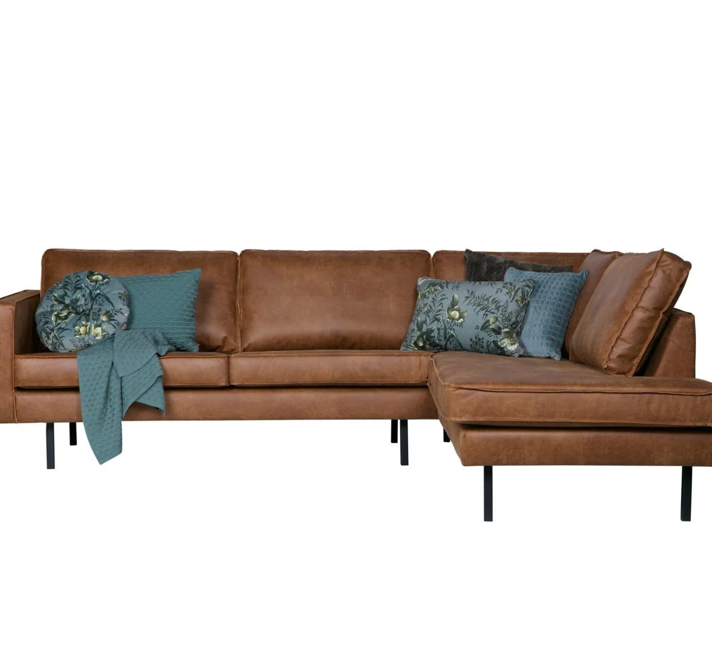 Online WOOOD Rodeo Rechts Hoekbank cognac