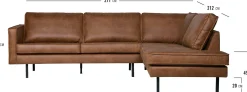 Online WOOOD Rodeo Rechts Hoekbank cognac