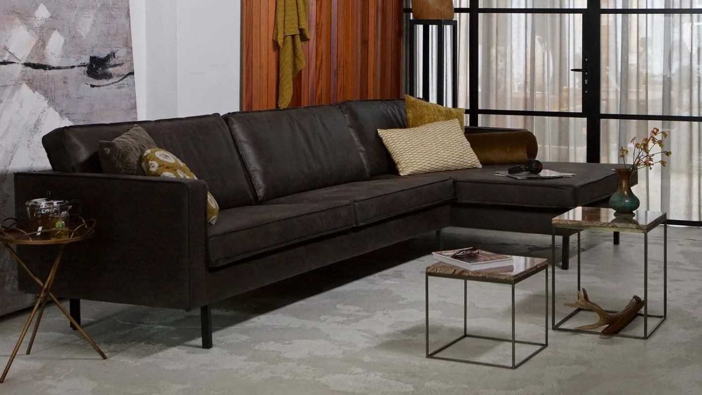 Outlet WOOOD Rodeo Rechts Loungebank Zwart
