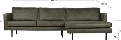 Outlet WOOOD Rodeo Rechts Loungebank Zwart