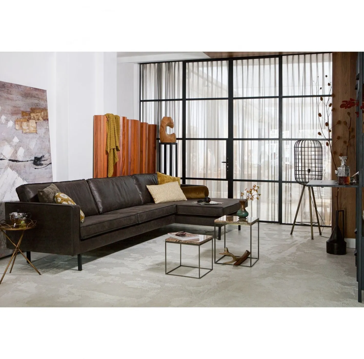 Outlet WOOOD Rodeo Rechts Loungebank Zwart
