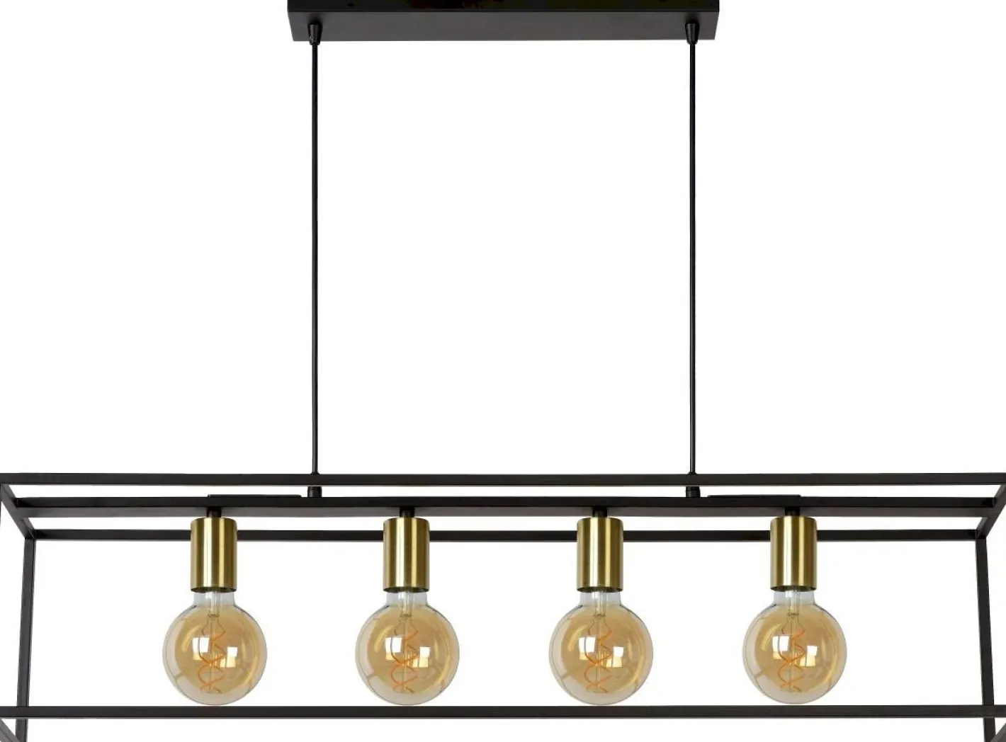 Online Lucide Ruben Hanglamp Zwart, Goud