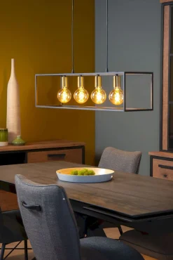Online Lucide Ruben Hanglamp Zwart, Goud