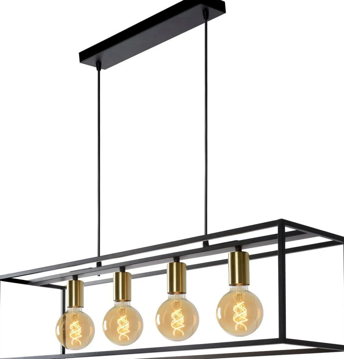 Online Lucide Ruben Hanglamp Zwart, Goud