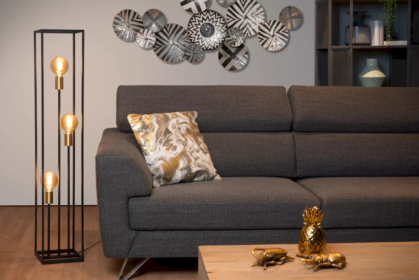 Lucide Ruben Vloerlamp Zwart