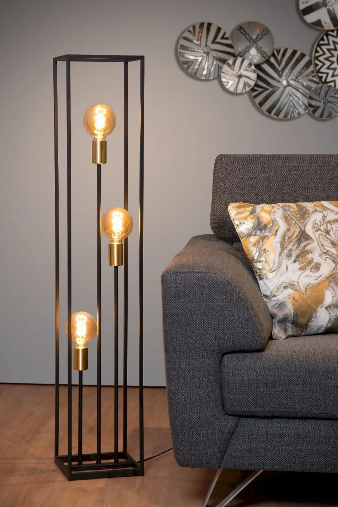 Lucide Ruben Vloerlamp Zwart