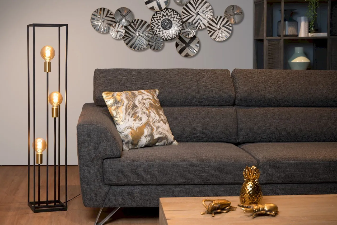 Lucide Ruben Vloerlamp Zwart