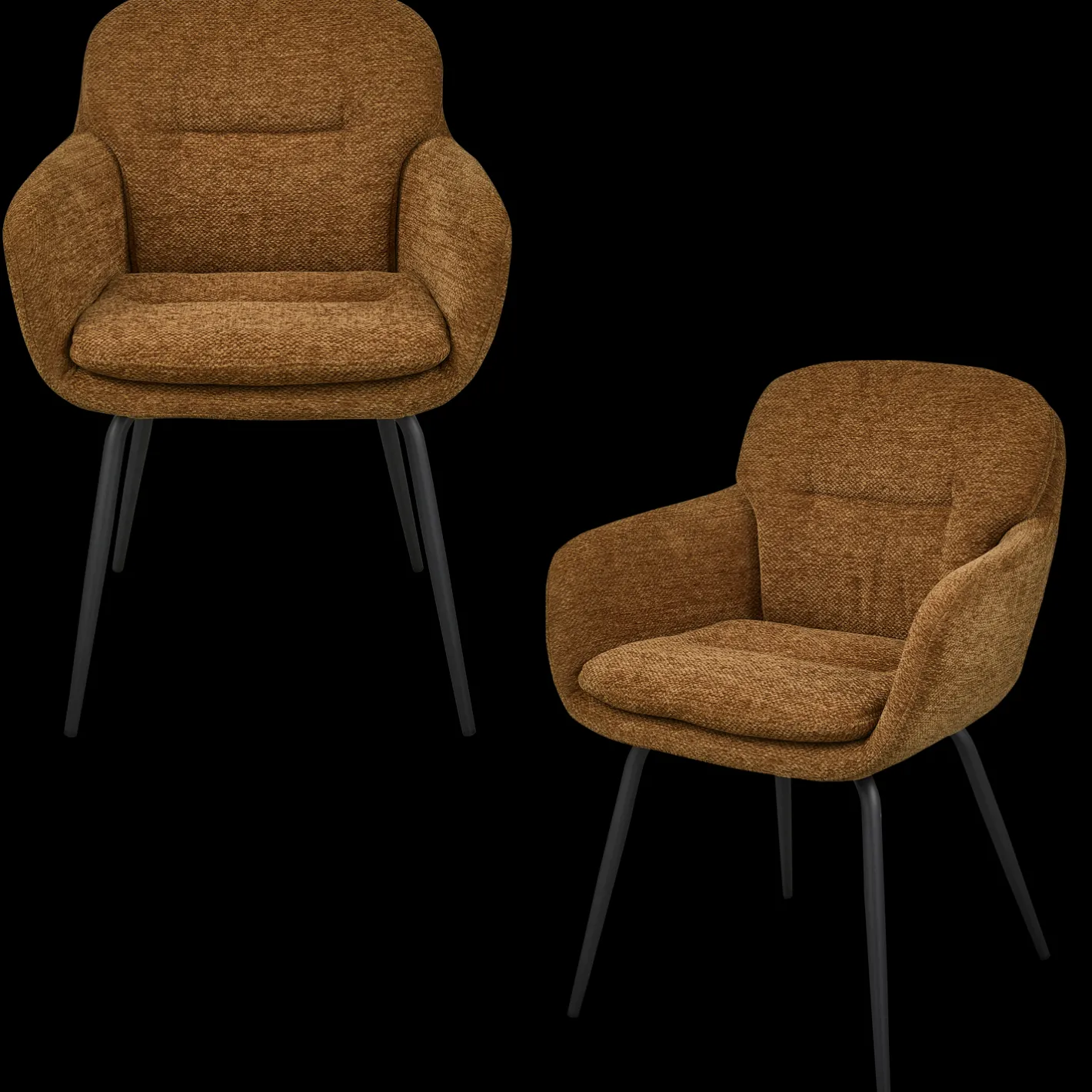 Sale WOOOD Runa Eetkamerstoel Caramel Brown, Yellow