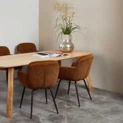Sale WOOOD Runa Eetkamerstoel Caramel Brown, Yellow