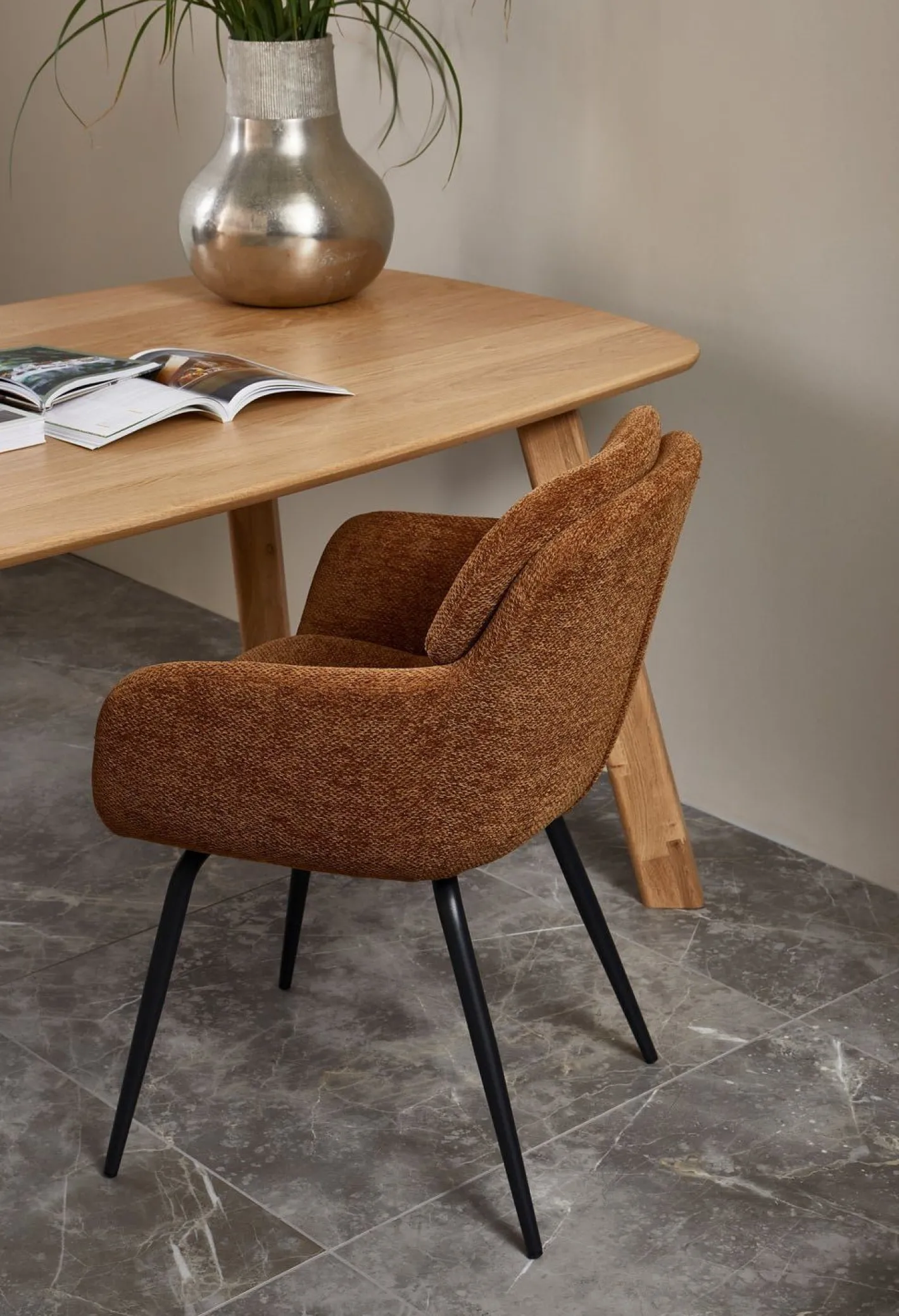 Sale WOOOD Runa Eetkamerstoel Caramel Brown, Yellow