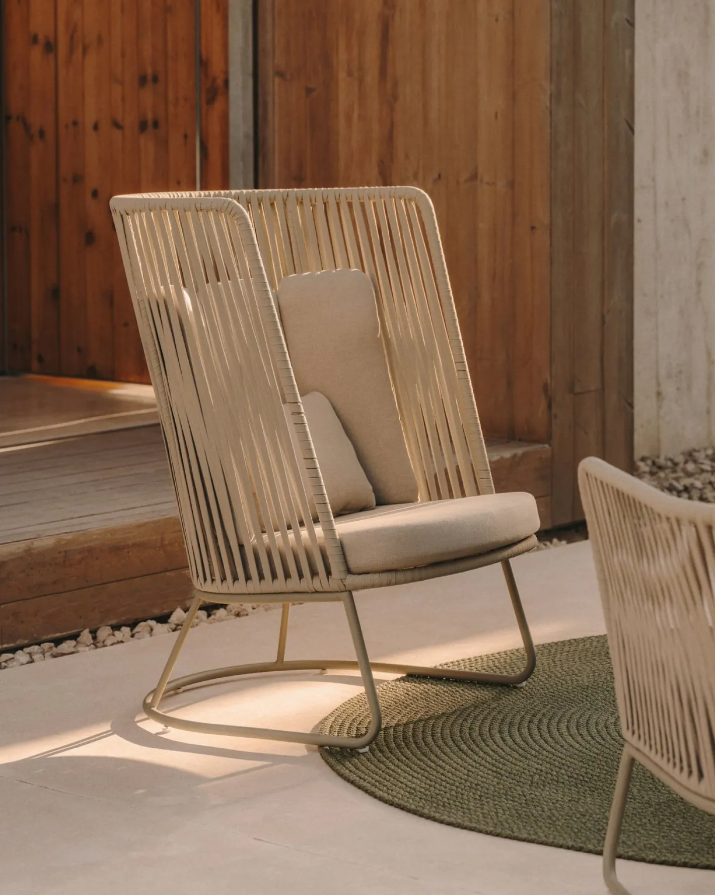 Clearance Kave Home Saconca Hoge Outdoor Fauteuil Groen