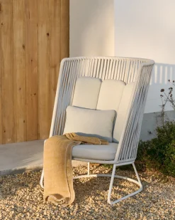 Discount Kave Home Saconca Hoge Outdoor Fauteuil Grijs