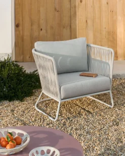 Online Kave Home Saconca Outdoor Fauteuil Grijs