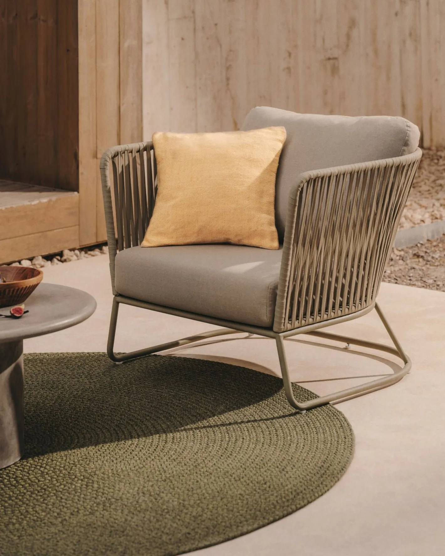 Online Kave Home Saconca Outdoor Fauteuil Groen