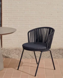 Clearance Kave Home Saconca Tuinstoel Zwart
