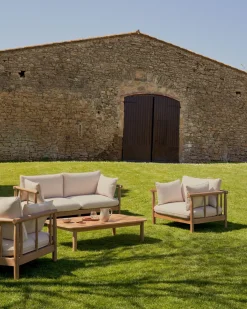 Discount Kave Home Sacova Outdoor Fauteuil Naturel, Beige