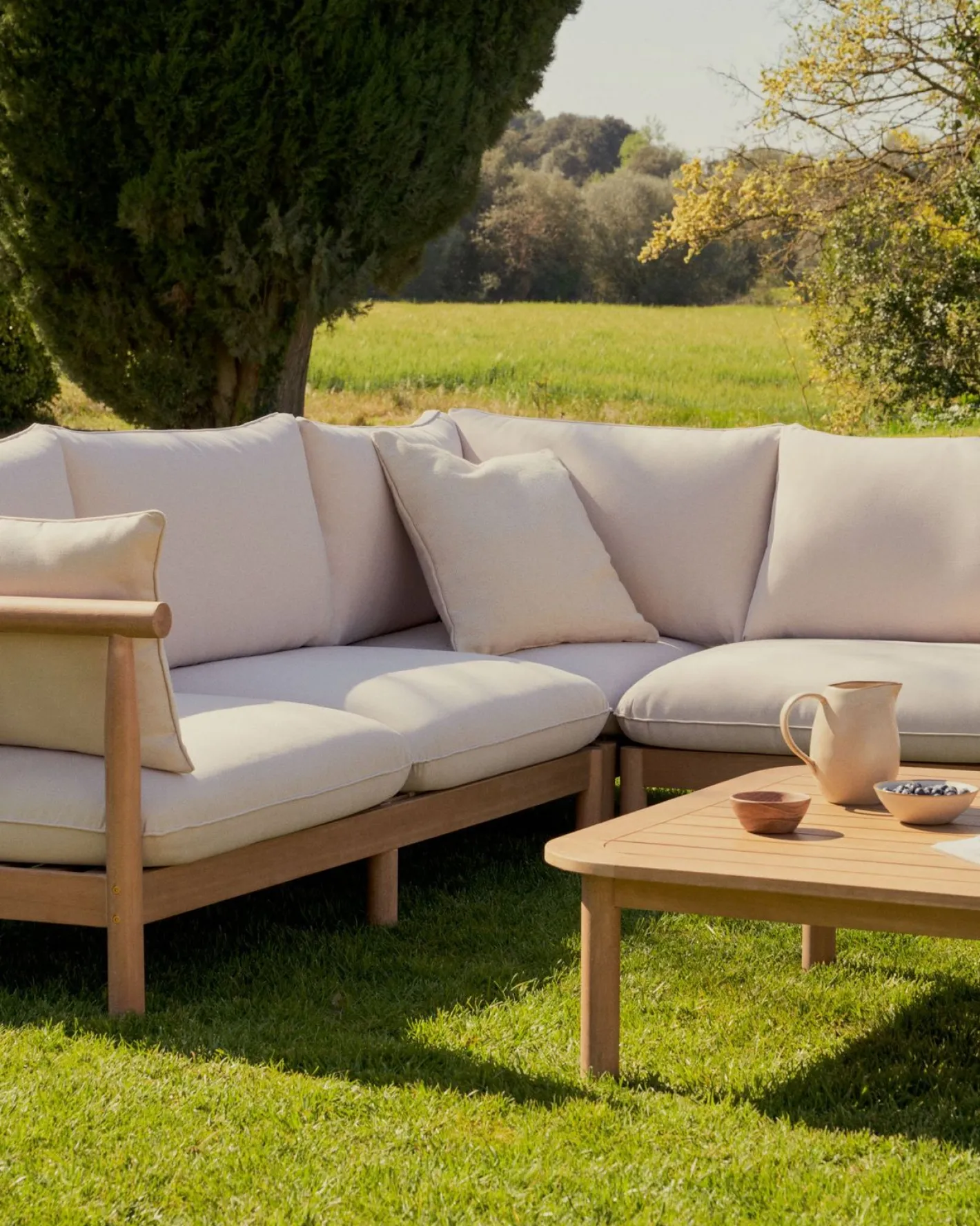 Best Kave Home Sacova Outdoor Loungeset Naturel, Beige