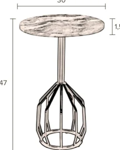 Sale Dutchbone Salerno Bijzettafel Marmer