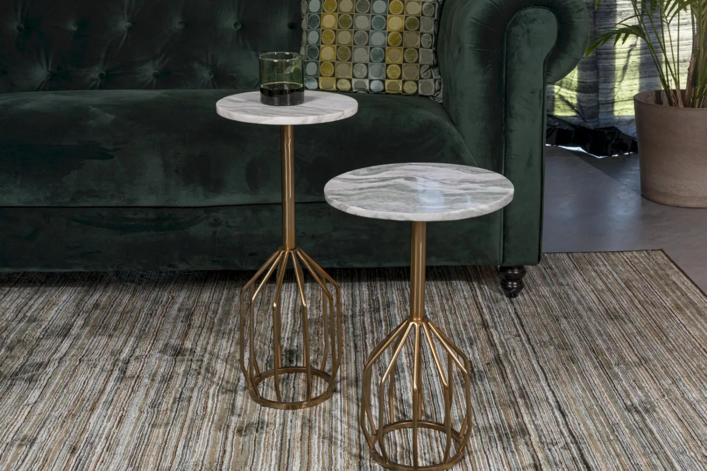 Sale Dutchbone Salerno Bijzettafel Marmer