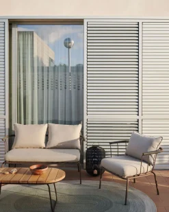Outlet Kave Home Salguer Tuinbank Groen, Naturel