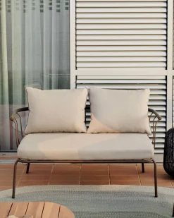 Outlet Kave Home Salguer Tuinbank Groen, Naturel