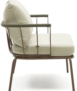 Outlet Kave Home Salguer Tuinbank Groen, Naturel