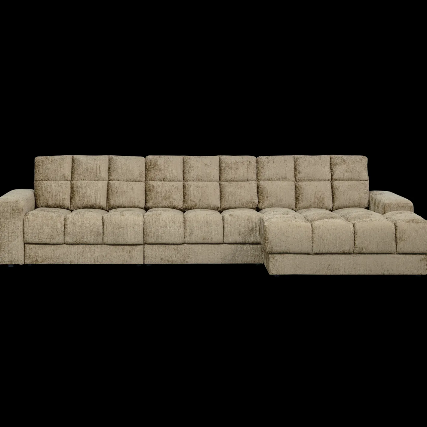 WOOOD Second Date Velvet Chaise Longue Wheatfield