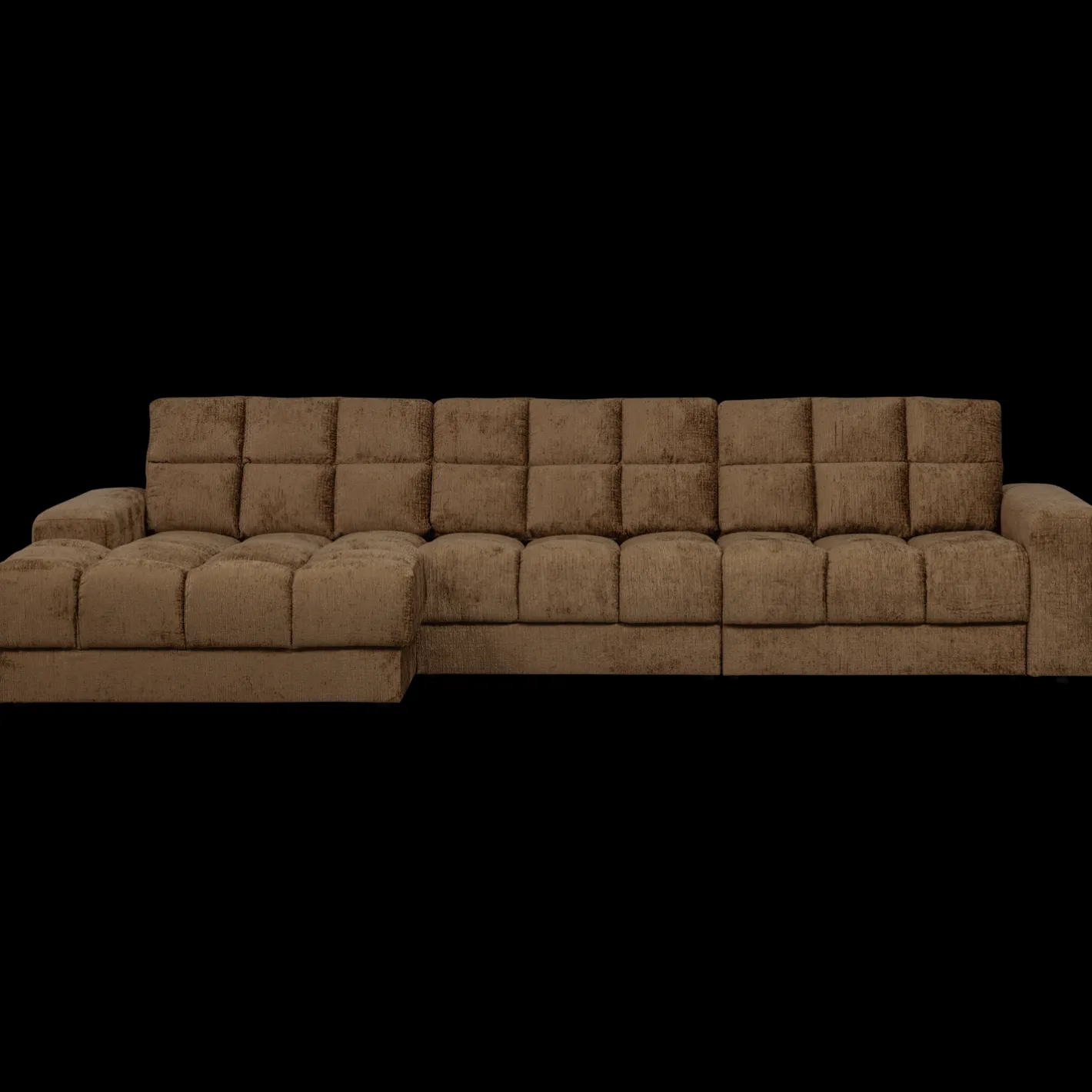 WOOOD Second Date Velvet Chaise Longue Brass