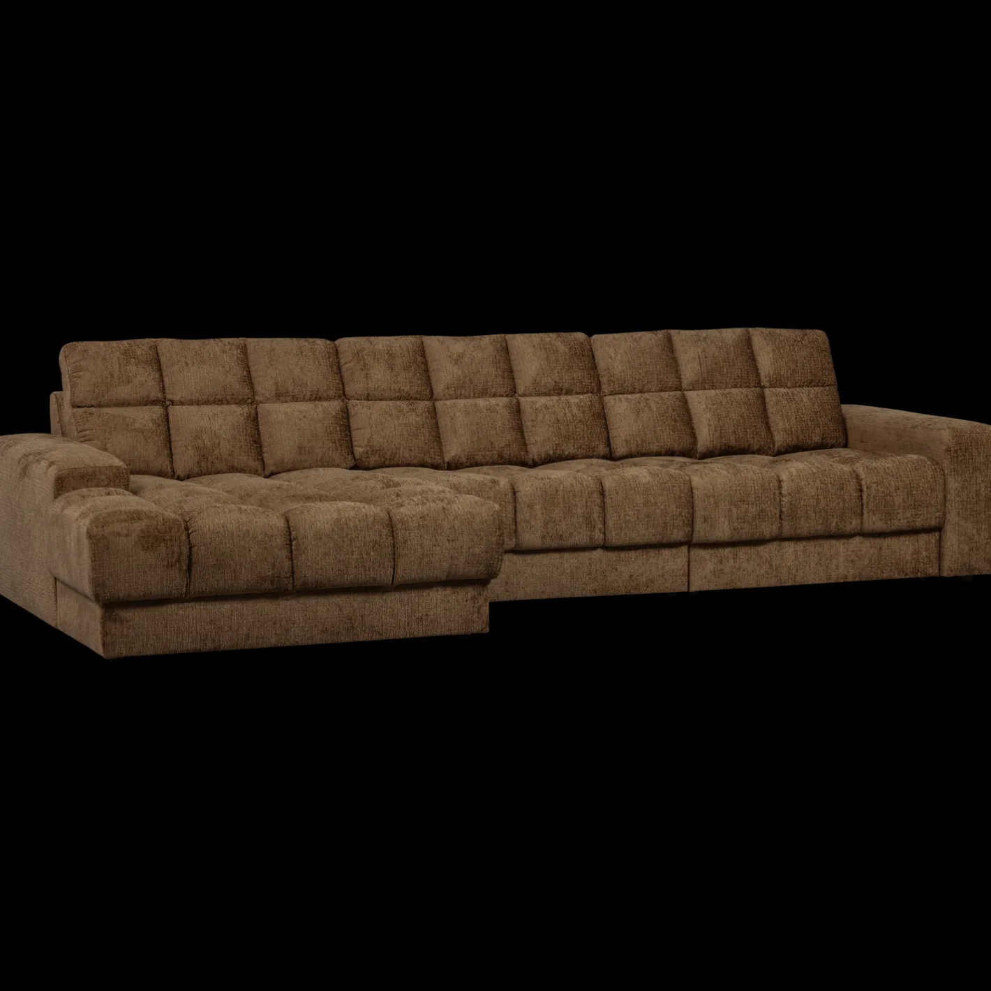 WOOOD Second Date Velvet Chaise Longue Brass