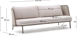 Discount Kave Home Sedalis Tuinbank Taupe, Beige