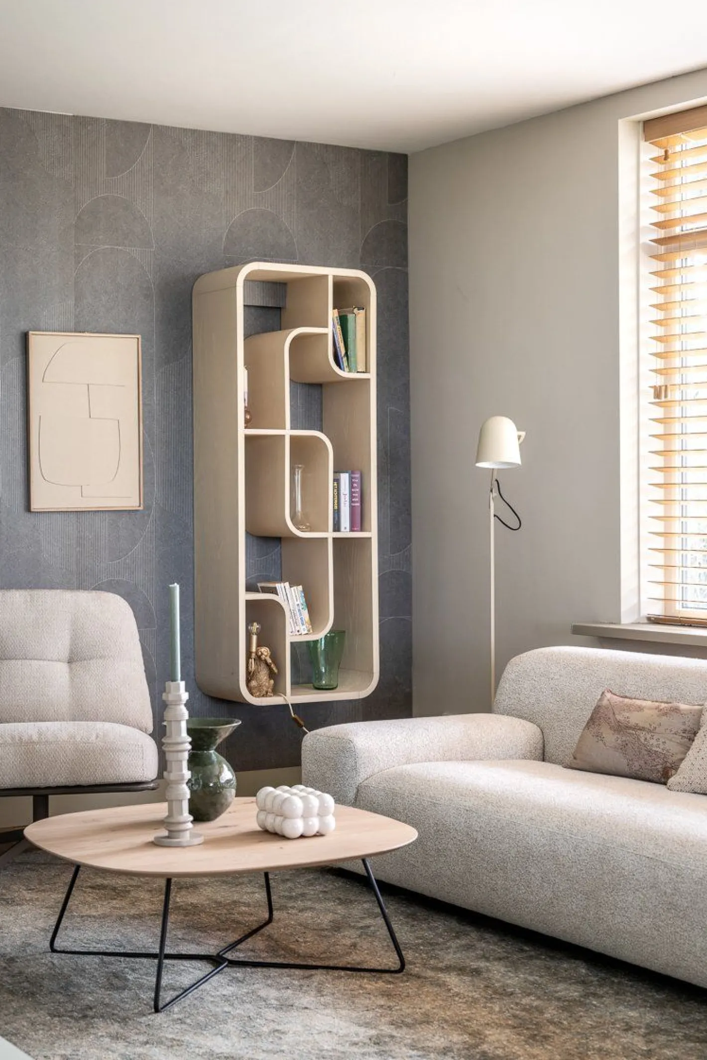 Clearance Zuiver Seven Vakkenkast Beige