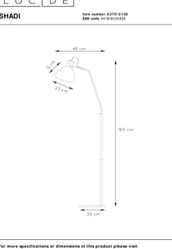 Hot Lucide Shadi Vloerlamp Zwart