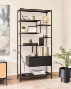 Kave Home Shantay Vakkenkast Zwart