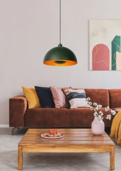 New Lucide Siemon Hanglamp Groen, Goud
