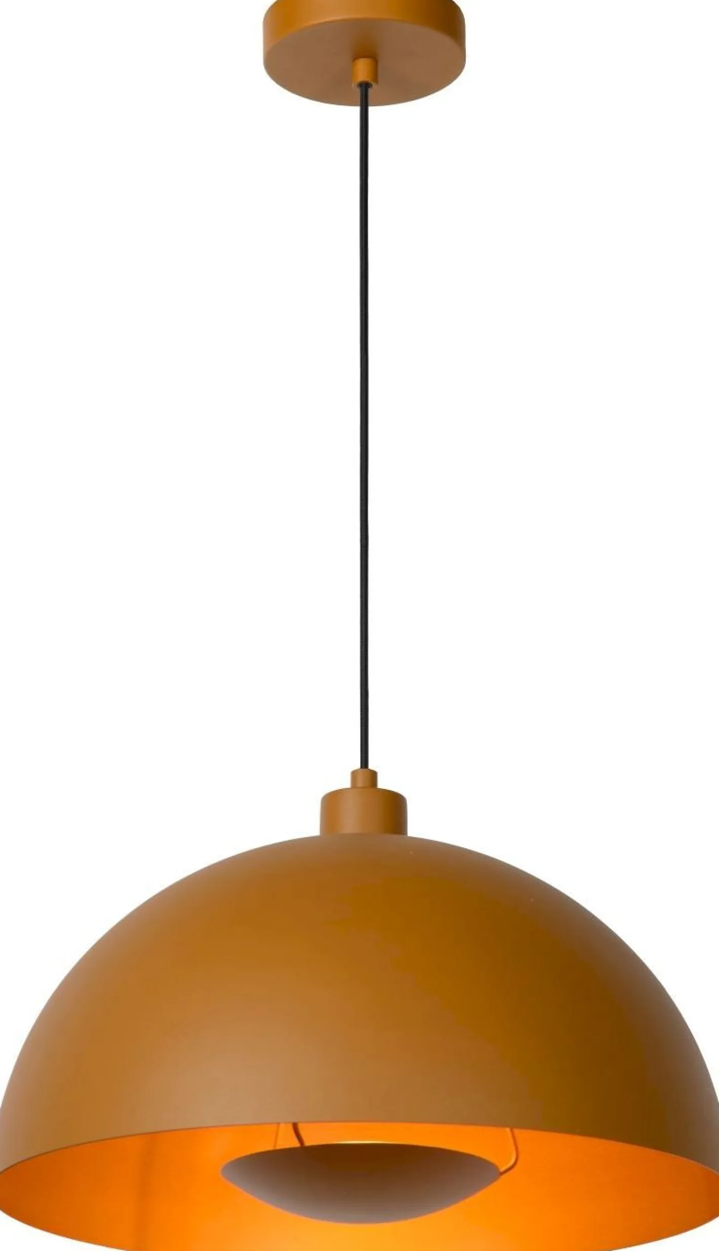 New Lucide Siemon Hanglamp Okergeel, Goud