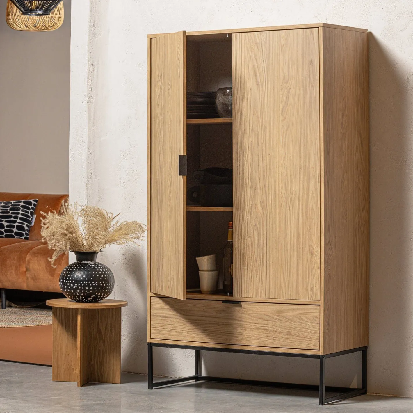 New WOOOD Silas Opbergkast Oak